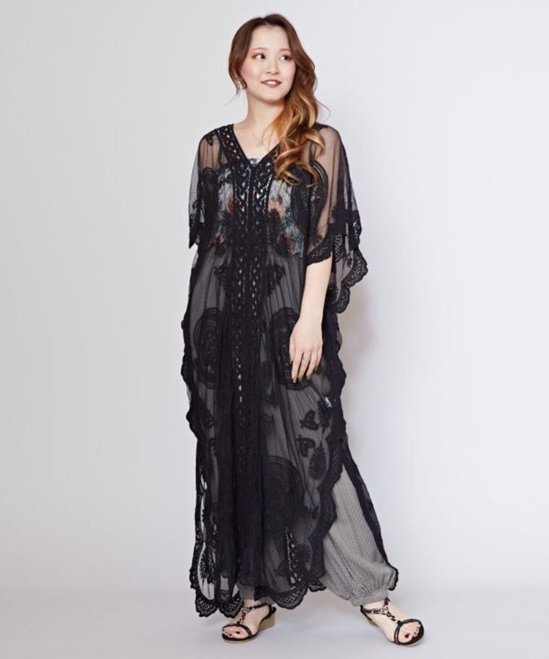 【热门预购】刺绣蕾丝V领洋装 (2色) CKO-5203 - 洋装/连衣裙 - 棉．麻 