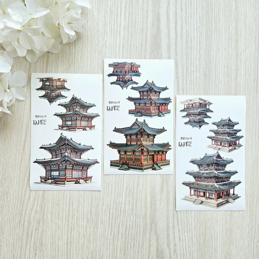 东方风花纹纸胶带_花落睡着 - 贴纸 - 纸 