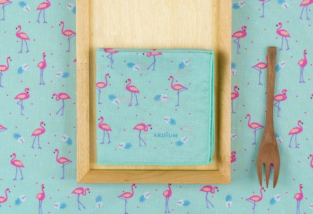 Ardium Nature Hanky 手帕 - 红鹤 - 其他 - 棉 绿色