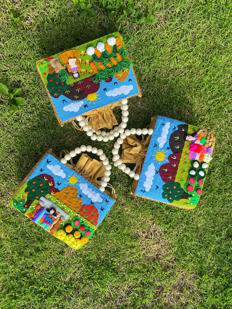 秘鲁手工刺绣水葫芦编织袋 - 手提包/手提袋 - 绣线 