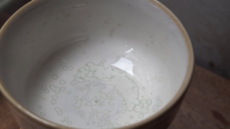 手做直条刻纹小碗 - 花瓶/陶器 - 陶 白色