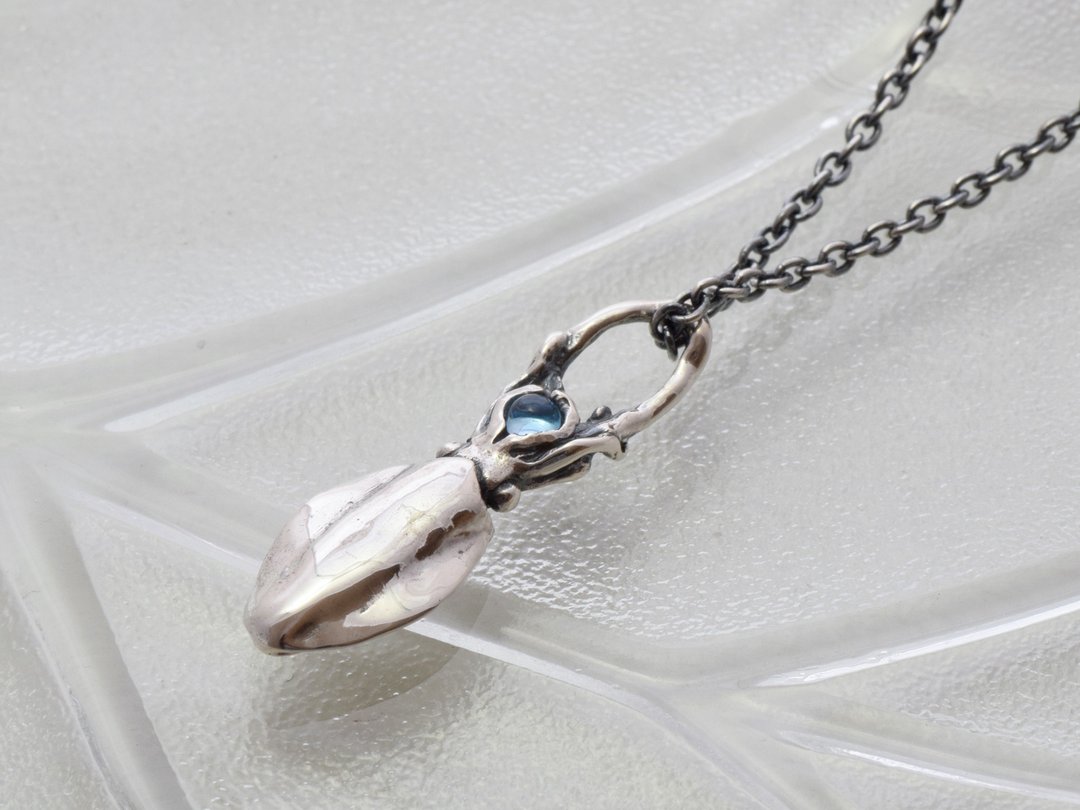 squid pendant - 项链 - 其他金属 银色