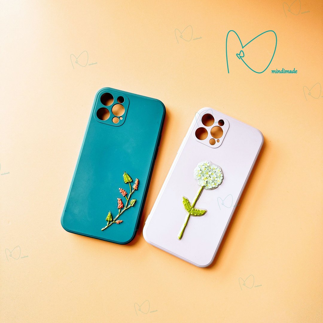 小清新* 手工黏土绣球花iPhone手机套手机壳 - 手机壳/手机套 - 粘土 