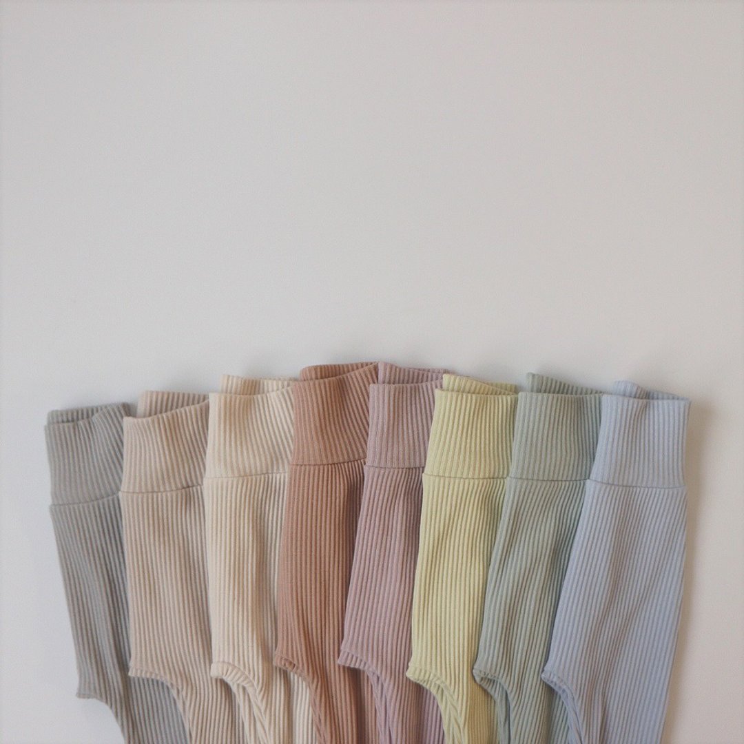 韩国马卡龙色系弹力棉质婴儿包肚裤 •Macaroon Baby Leggings• - 童装裤 - 棉 