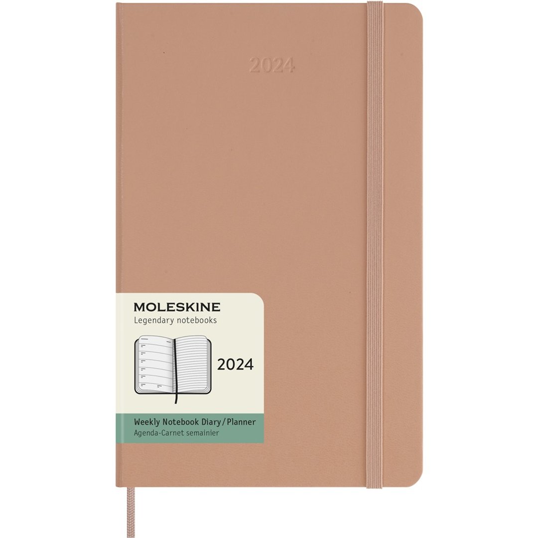 _勿上架_MOLESKINE 2024 周记手帐 12M 硬壳 L 型 沙褐 烫金服务 - 笔记本/手帐 - 纸 卡其色