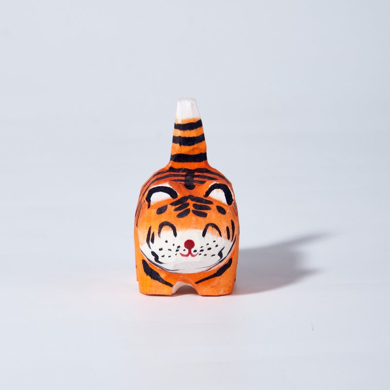 Tara 老虎木雕 - 摆饰 - 木头 橘色