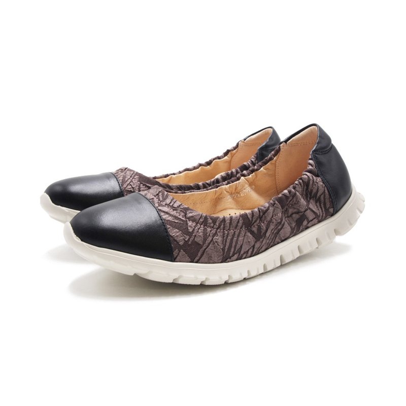 PQ 闪布弹力休闲鞋 女鞋-黑色 - 女款休闲鞋 - 真皮 