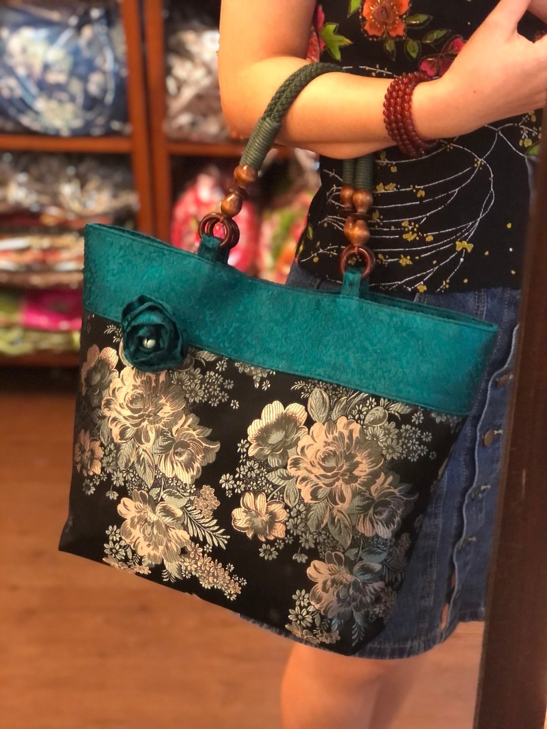 虞美人精致Tote 包 - 手提包/手提袋 - 丝．绢 多色