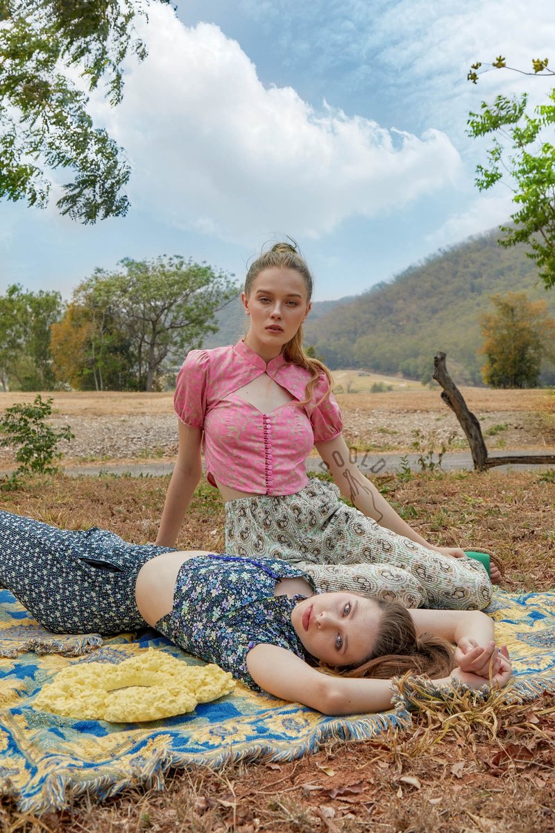 Aprilpoolday / MINI PUFF / 中国粉红玫瑰 - 女装上衣 - 棉．麻 