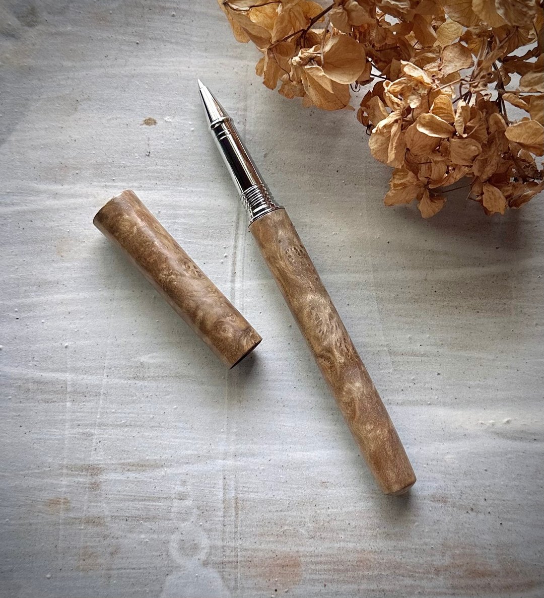 紫薇树瘤 全封端钢笔钢珠笔两用 (特价商品) - 钢笔 - 木头 