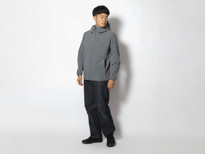 Active Comfort 拉链连帽外套 灰色 - 男装外套 - 尼龙 灰色