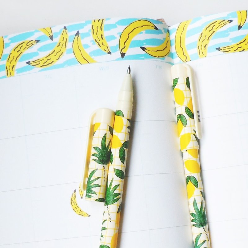 7321-BBH 0.5黑色原子笔(1入)-柠檬C,73D72825 - 圆珠笔/中性笔 - 塑料 黄色