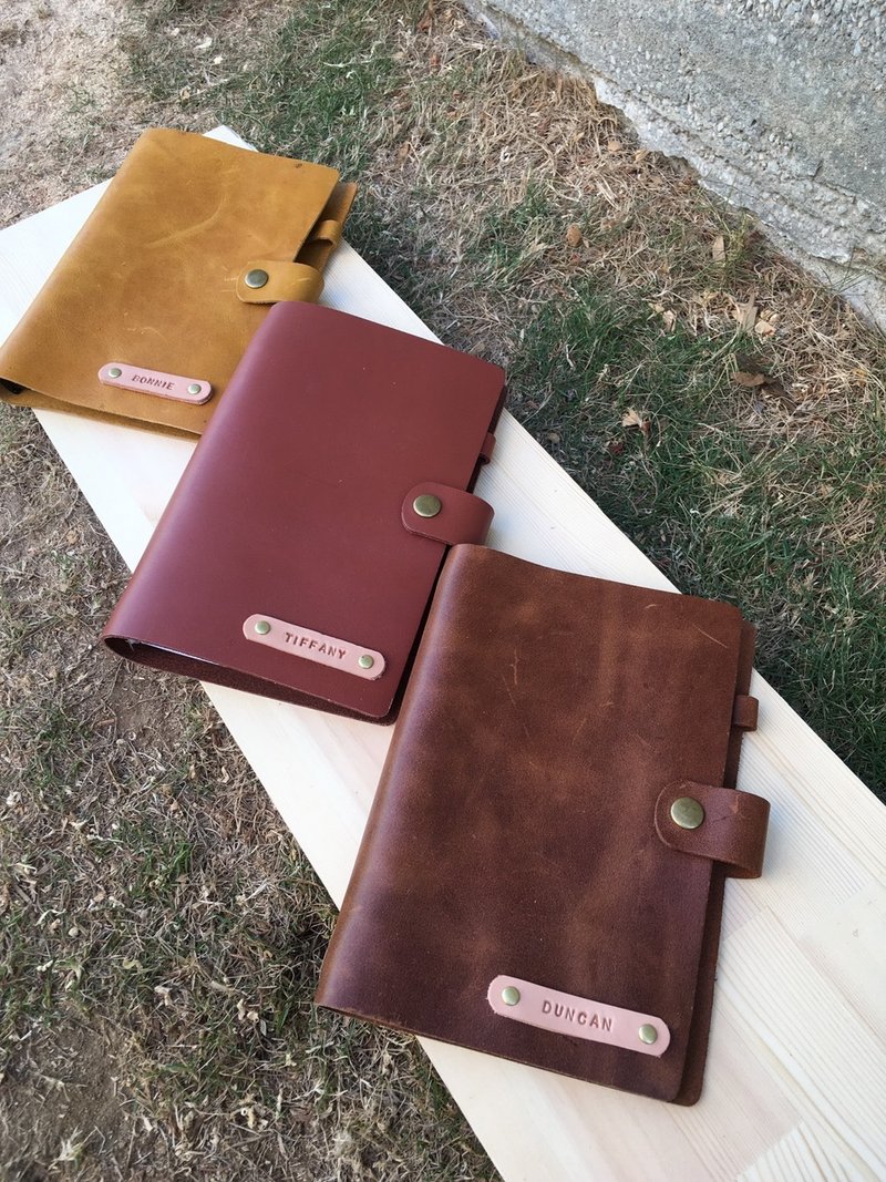 【Be Two】手工牛皮手帐/A6活页/日志/真皮/笔记本/万用手册/记事本/圣诞礼物/交换礼物 - 笔记本/手帐 - 真皮 黄色