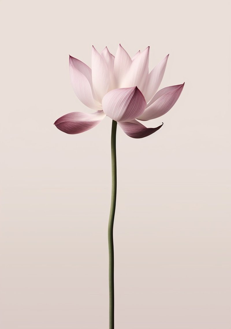 莲花 - 高雅微喷画作/东方意境静谧/书房客厅品味提升/艺术挂画 - 海报/装饰画/版画 - 棉．麻 
