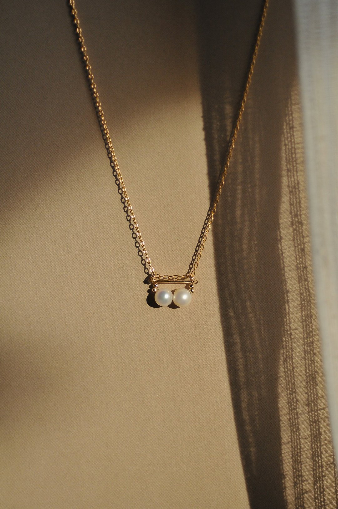 罗马假期 珍珠项链 14K Gold-Filled - 项链 - 珍珠 白色