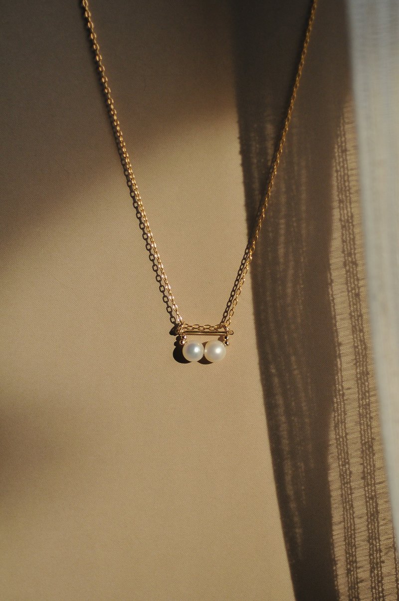 罗马假期 珍珠项链 14K Gold-Filled - 项链 - 珍珠 白色
