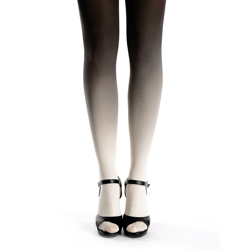 象牙黑渐层裤袜 - 女装内搭/紧身裤 - 尼龙 白色