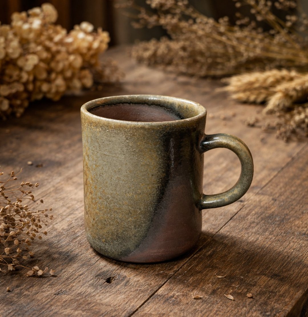 柴烧 500cc 古朴落灰马克杯 / 啤酒杯 / 小平凡手作 - 茶具/茶杯 - 陶 