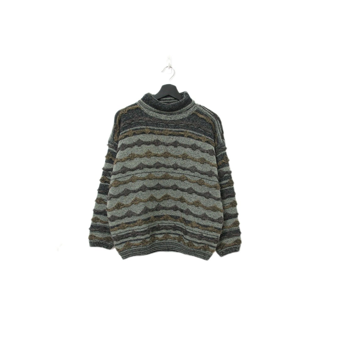 Back to Green-复古毛衣 高领半立体沼泽ws-36 vintage sweater - 女装针织衫/毛衣 - 棉．麻 