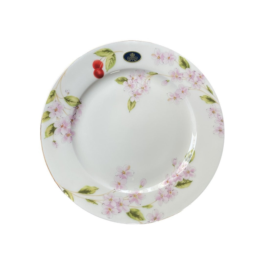 英国Aynsley 樱花盛开系列 骨瓷餐盘20cm - 盘子/餐盘/盘架 - 瓷 粉红色