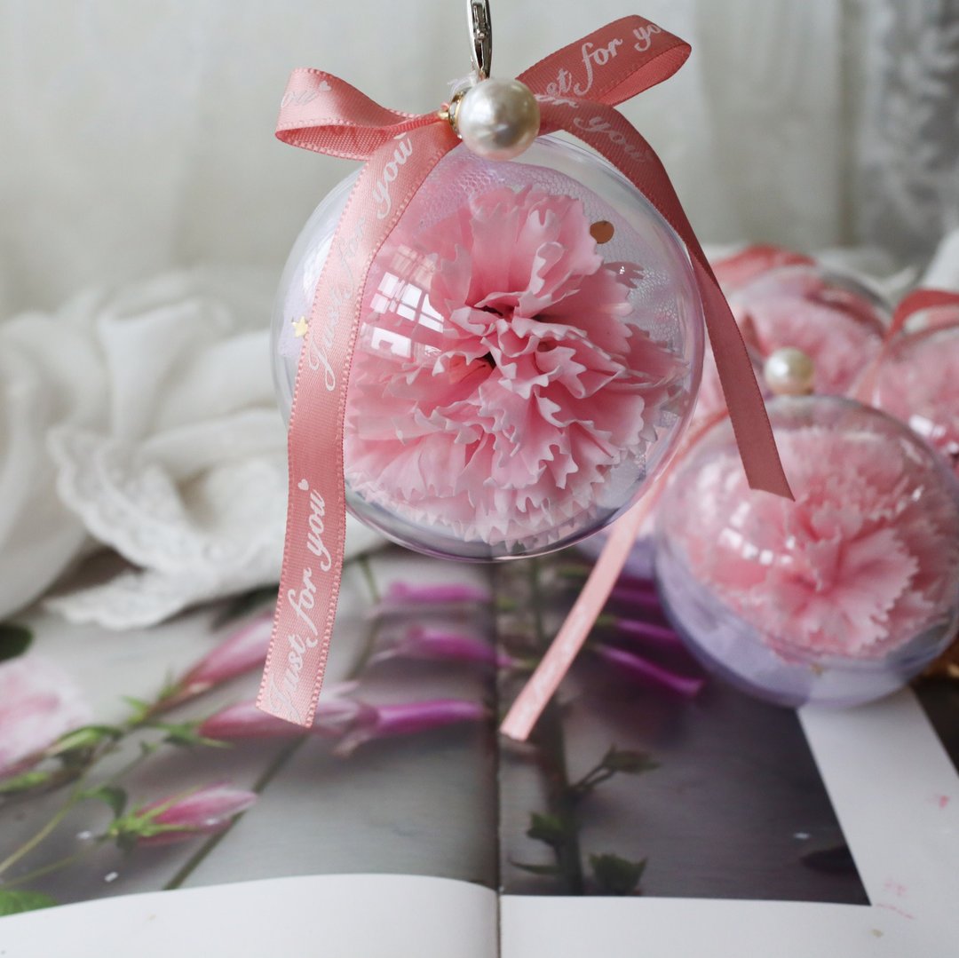 母亲节 婚礼小物 企业赠品 浅粉康乃馨 香皂花球含吊环 - 其他 - 其他材质 粉红色