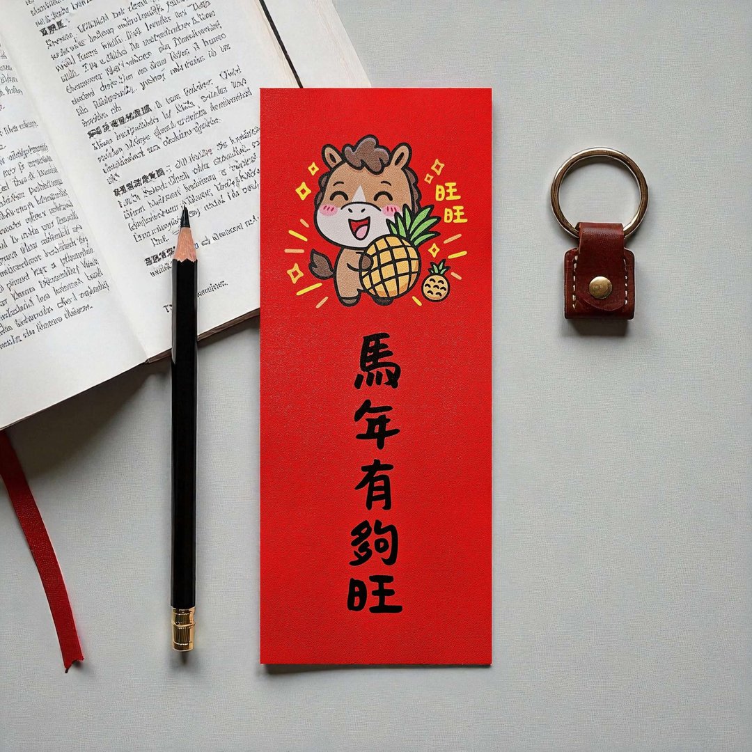 马年有够旺 2026 原创插画 马年春联 套装对联 长方型 - 红包/春联 - 纸 