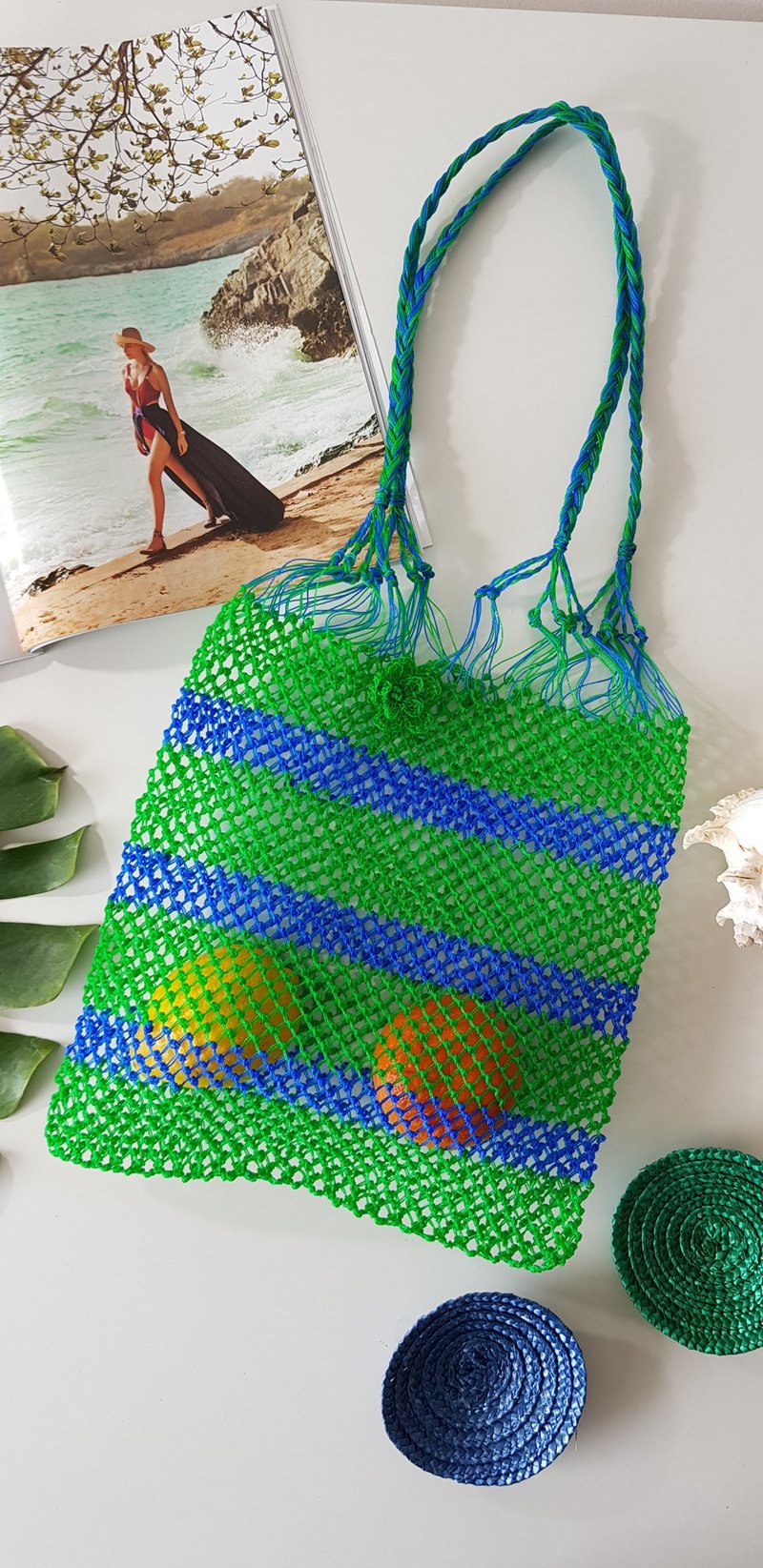 Beach Bag, Green tone 04 - 手提包/手提袋 - 防水材质 绿色