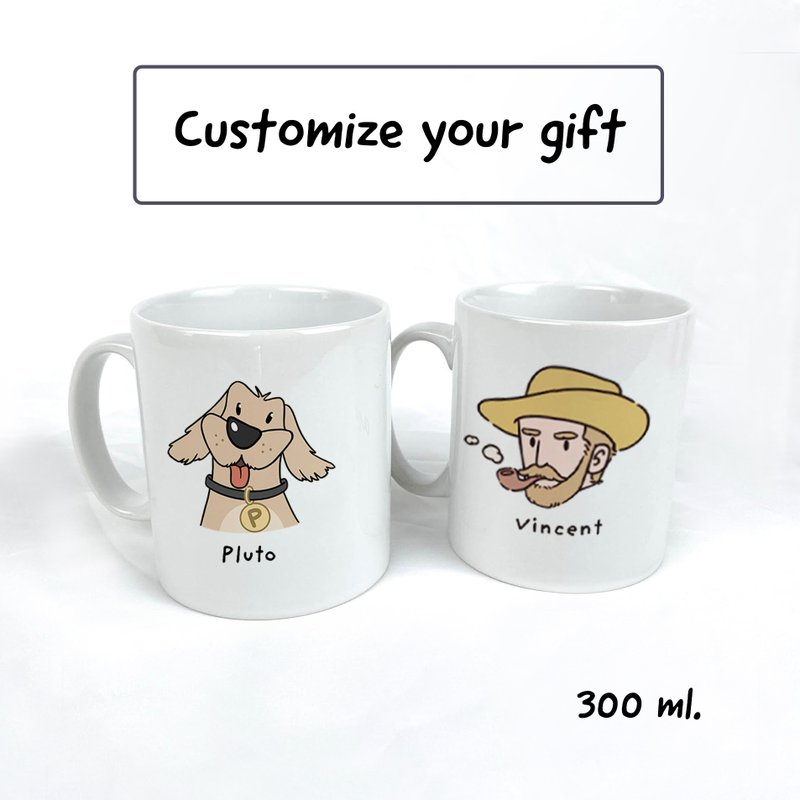 Customized gift. Customized Mugs for special person - 其他杯子 - 陶 白色