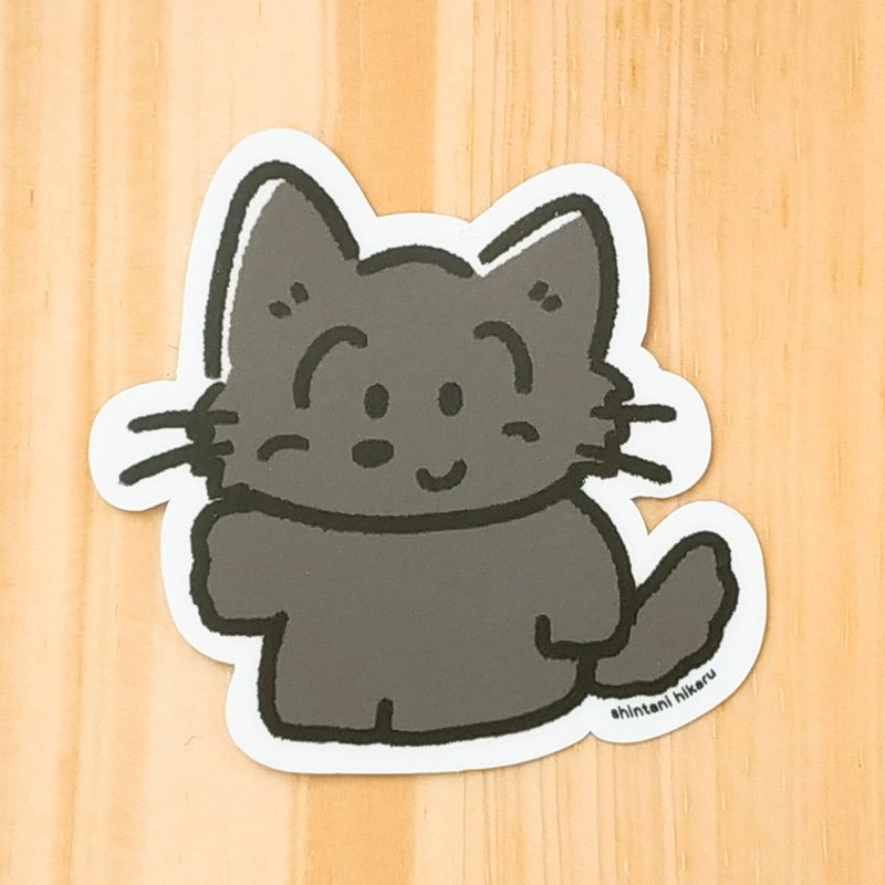 黑猫 长毛版 贴纸 - 贴纸 - 其他材质 
