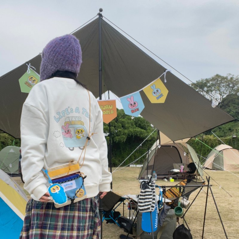 【Bubuworld 长袖衞衣】Life's A Trip 米白长袖衞衣 衣服 - 女装上衣 - 棉．麻 