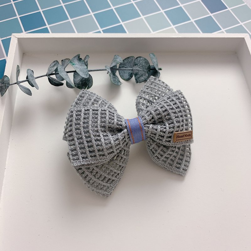 W&C手作 || sweetheart蜜糖甜心 ||浅灰 淡紫 发夹 - 发饰 - 其他材质 灰色