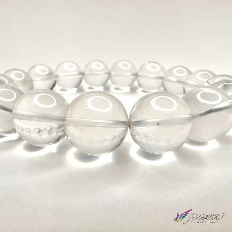 Silver Rutilated Quartz 白兔毛 水晶手链 手链 手珠 串珠 - 手链/手环 - 水晶 