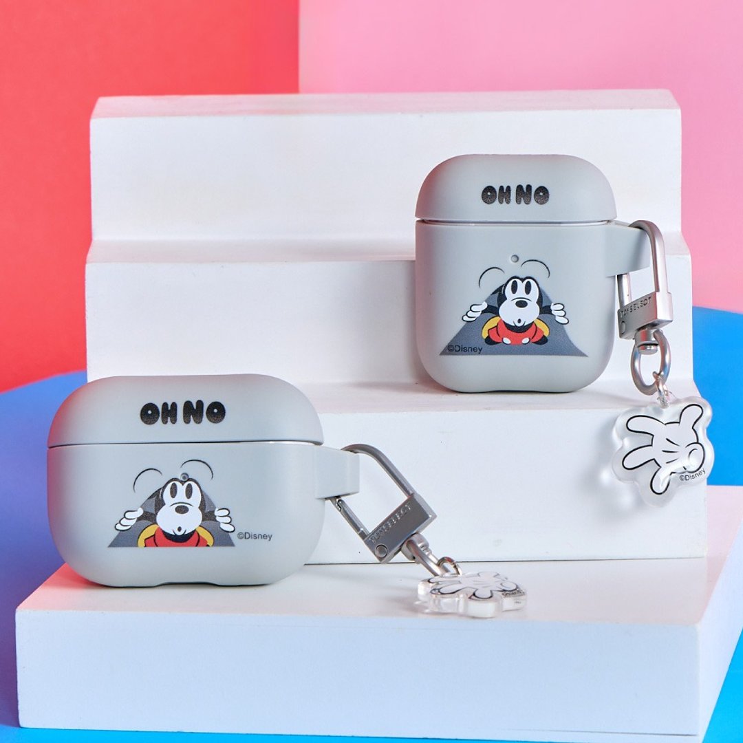 Disney 经典 - 米奇的好奇心强悍防摔 AirPods 保护套 (附吊饰) - 耳机收纳 - 塑料 多色