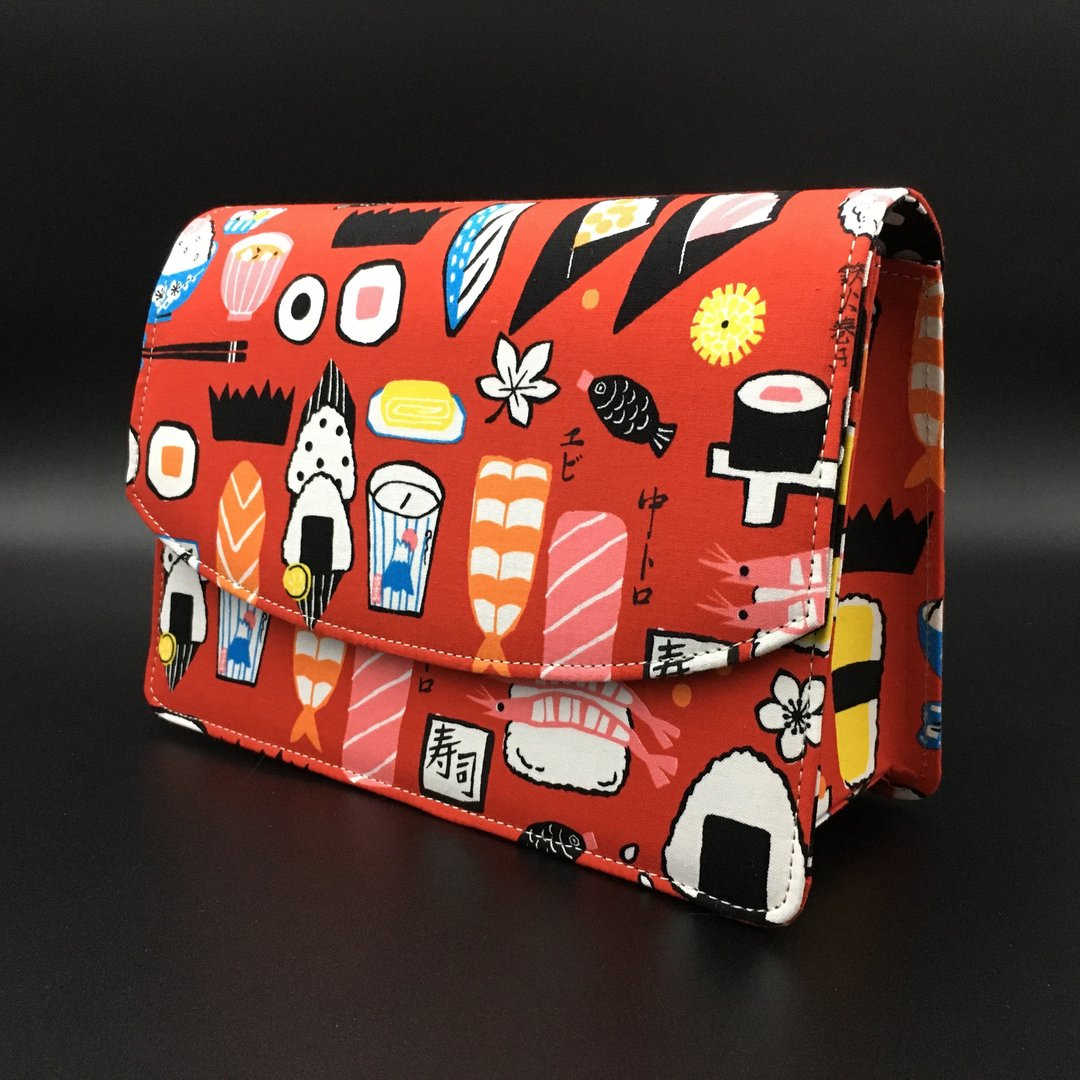 Sushi Mini shoulder Bag Red Hello Tokyo - 侧背包/斜挎包 - 棉 多色