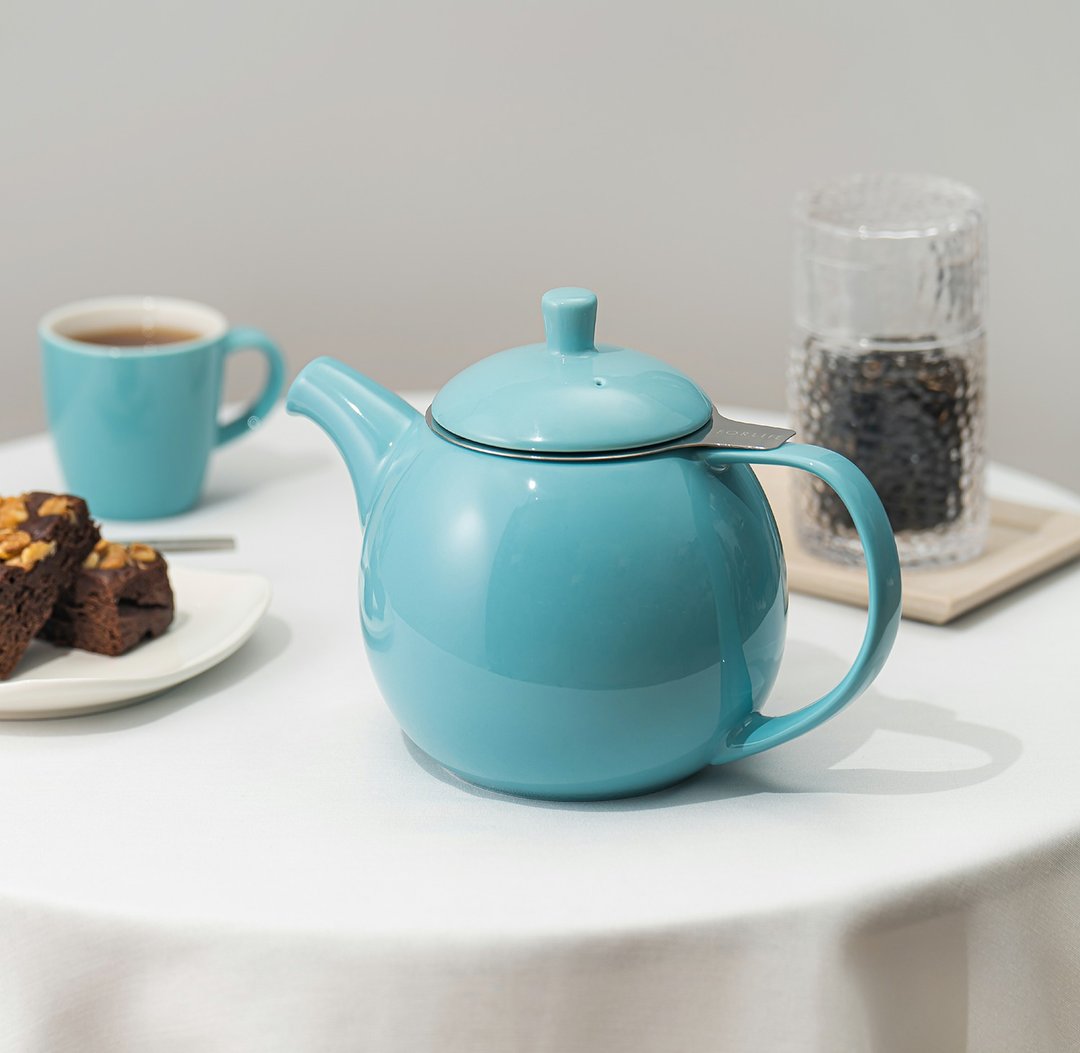 【节日送礼】美国FORLIFE圆润茶壶-湖水蓝 - 茶具/茶杯 - 瓷 蓝色