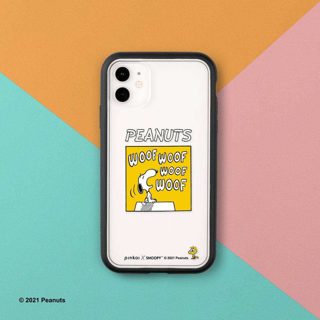 独家-Pinkoi x Peanuts Mod NX边框背盖两用手机壳-Woof Woof - 手机配件 - 塑料 多色