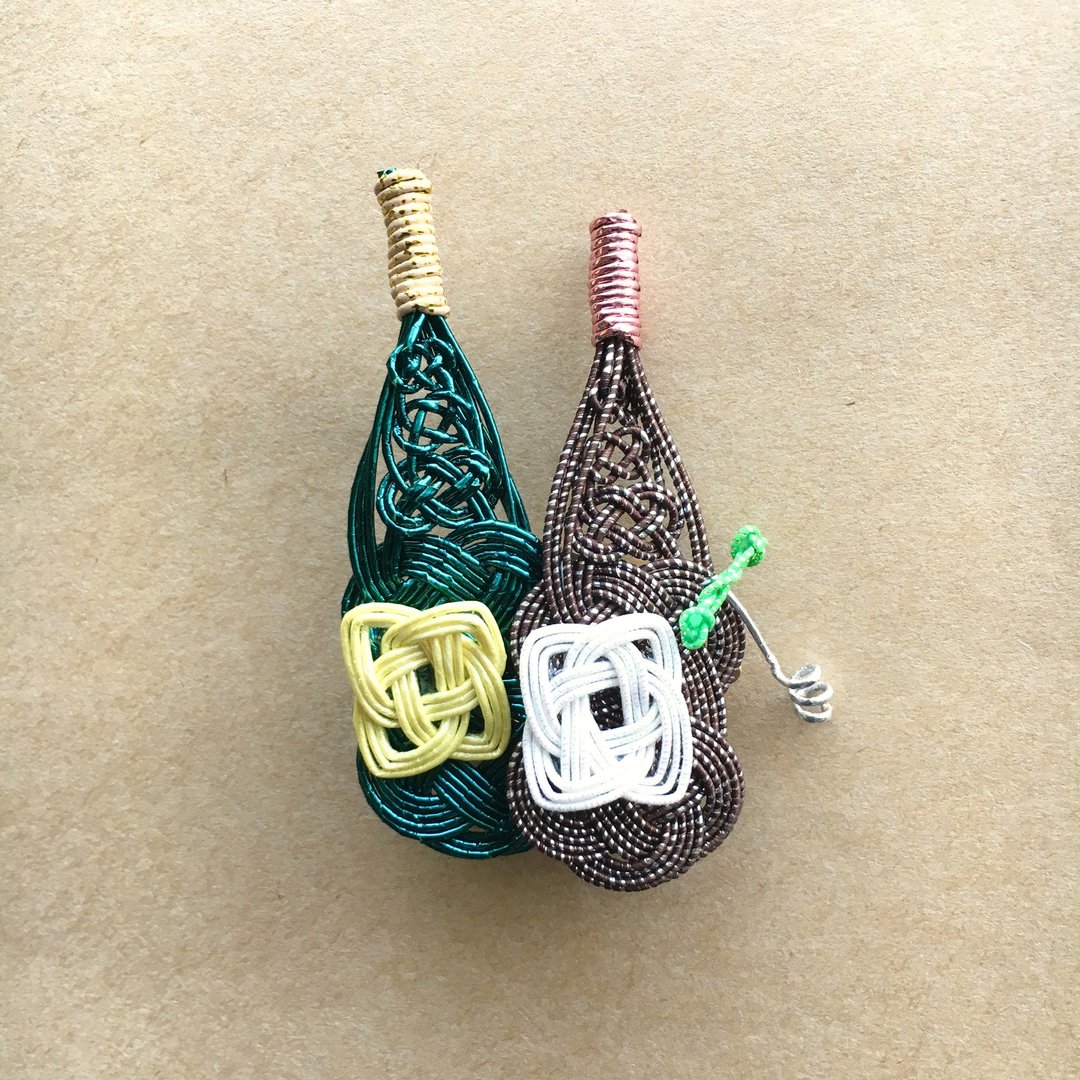 Wine -Green×Brown- Brooch/Hair accessory - 发饰 - 纸 绿色