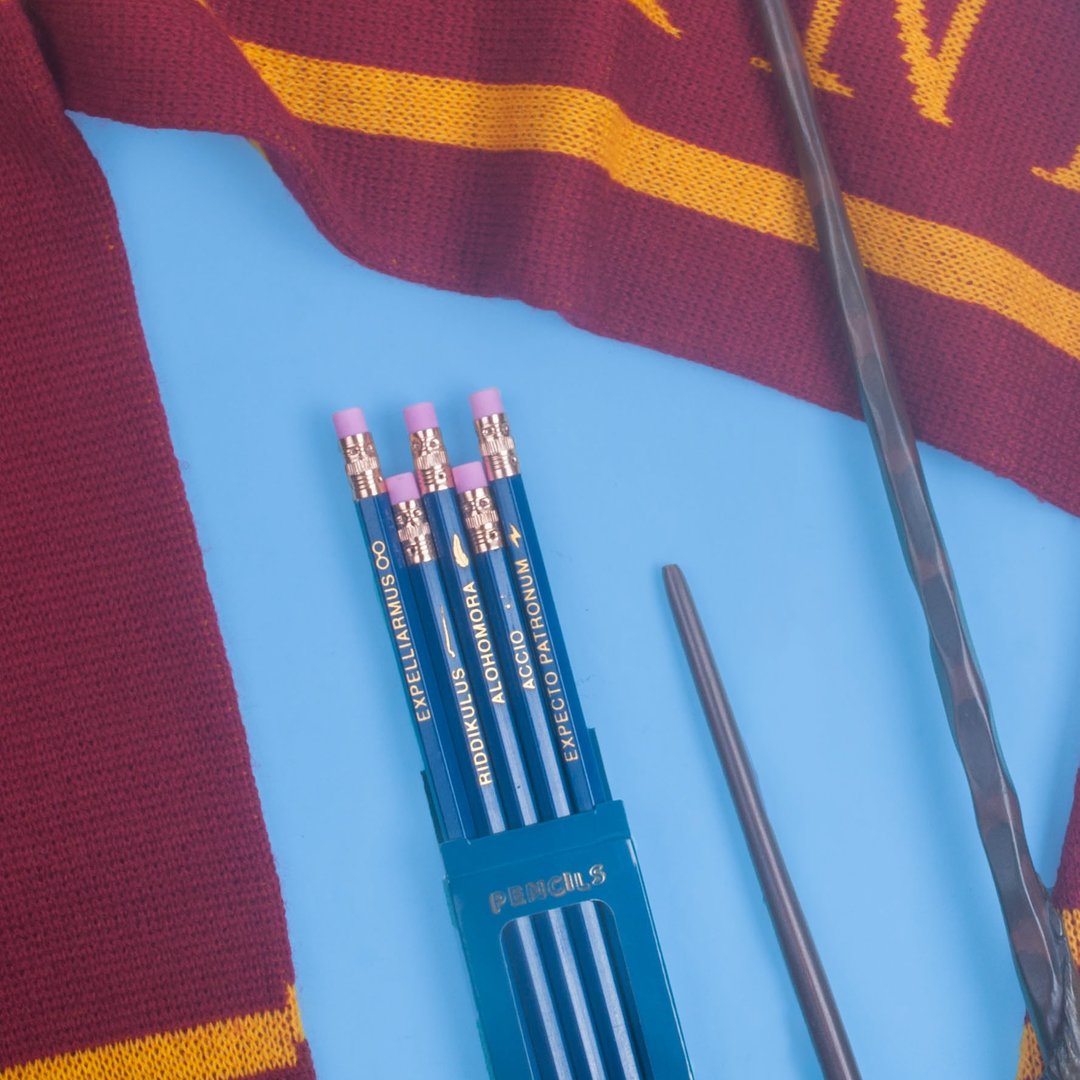 Harry Potter Pencils (set of 5) - 铅笔/自动铅笔 - 木头 蓝色