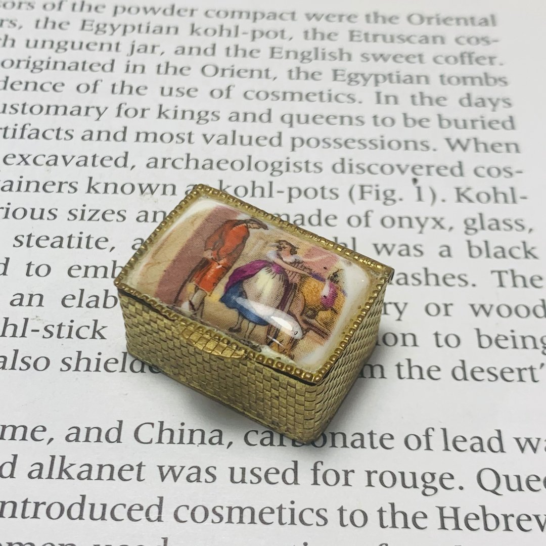 Vintage box意大利 陶瓷绅士淑女饰品盒 - 其他 - 其他金属 
