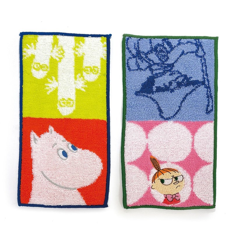 日本丸真 Moomin 口袋小毛巾 二入组 - 毛巾浴巾 - 棉．麻 