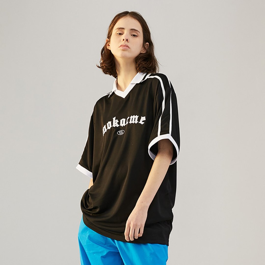 MOKACME VIBE 21SS 春夏复古运动足球polo衫 运动服 - 男装上衣/T 恤 - 聚酯纤维 黑色