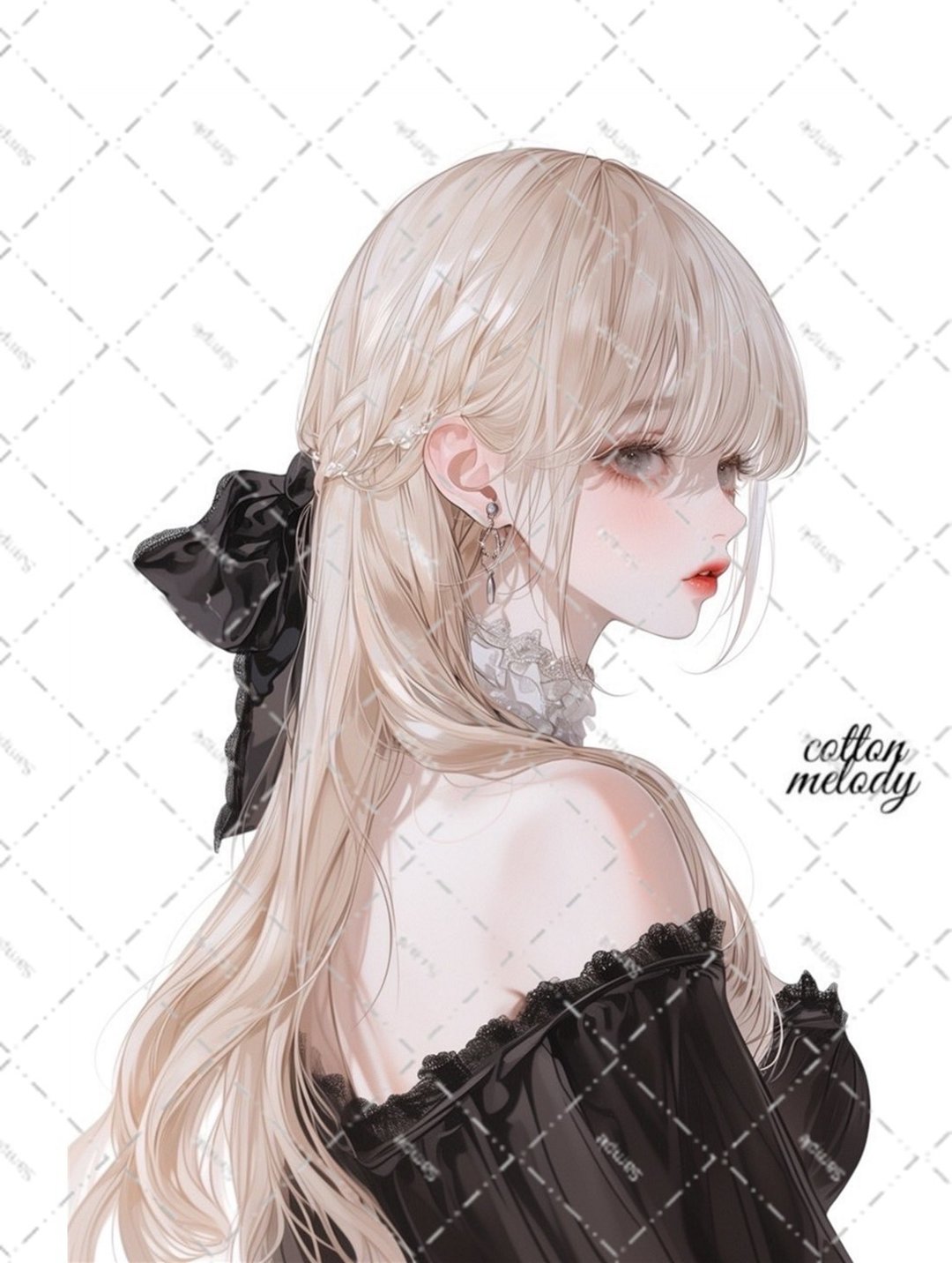original sticker no.6459 人物贴纸 原创贴纸 人物贴纸 女孩贴纸 原创人物贴纸 - 贴纸 - 纸 