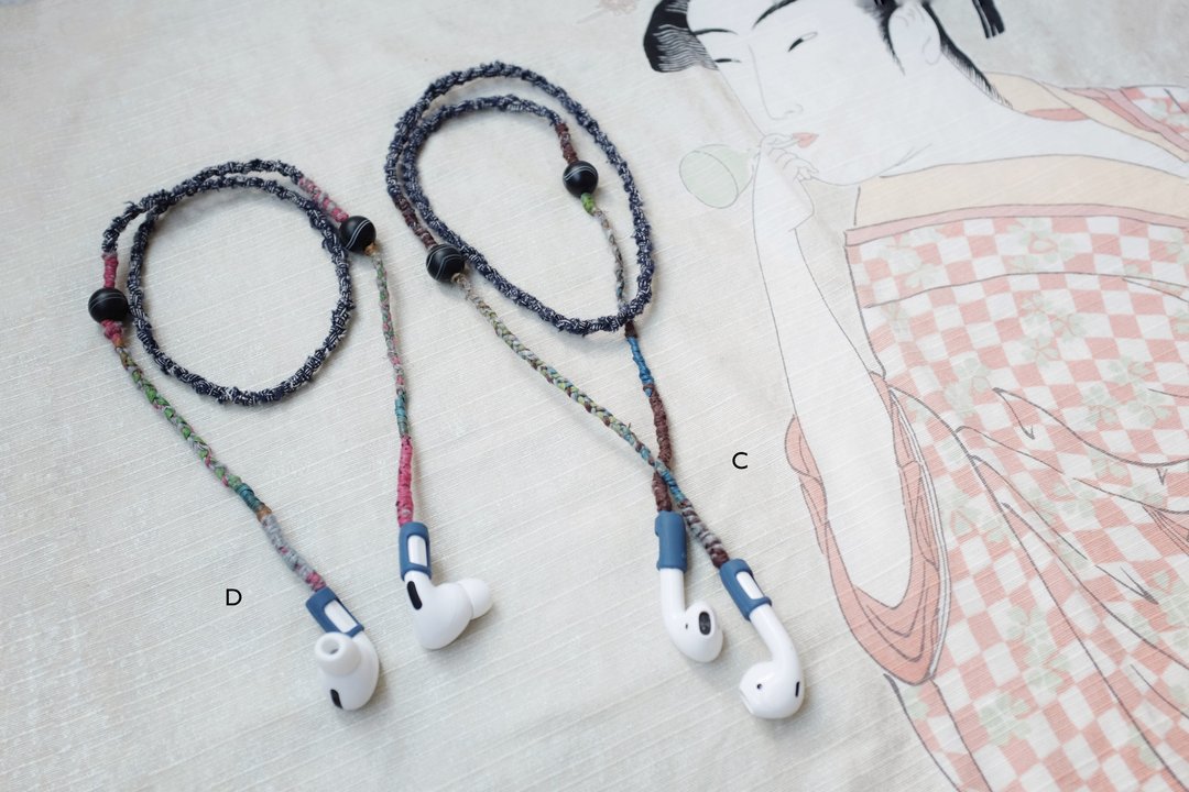 Airpods wire / Airpods防丢线 保护绳 天珠 蓝 - 其他 - 棉．麻 蓝色