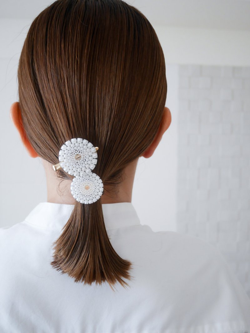 oval lace 发圈 L 尺寸 - 发饰 - 树脂 白色