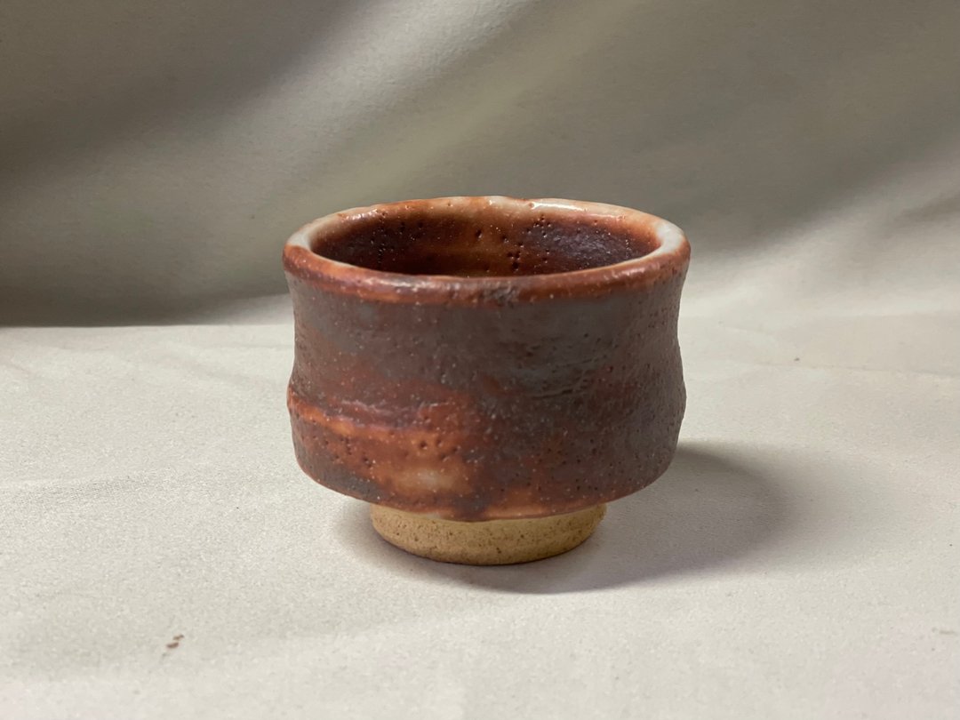 1 志野酒杯 (7cm) - 酒杯/酒器 - 陶 红色