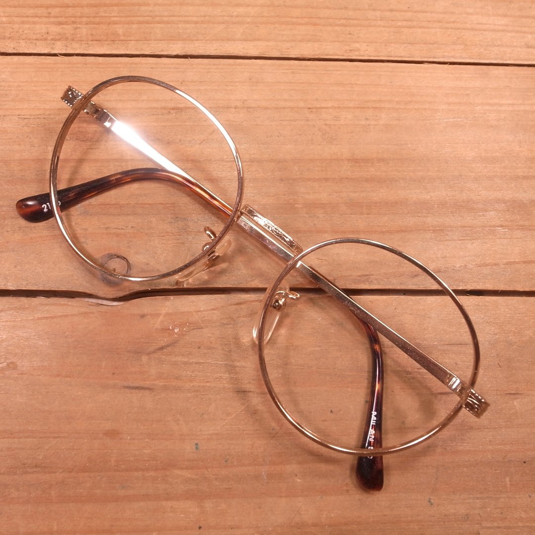 老骨头 圆框金属镜框Q  vintage - 眼镜/眼镜框 - 其他金属 金色