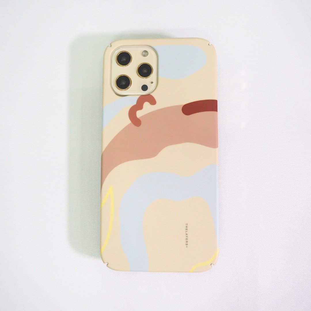 新品万岁 | 法式浪漫抽象卡其大地图案 Phone case 原创手机壳 - 手机壳/手机套 - 塑料 粉红色