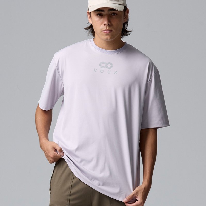 【全程台湾制造】REBOOT动能-经典AIR Oversize上衣-鸢尾花 - 男装上衣/T 恤 - 聚酯纤维 紫色