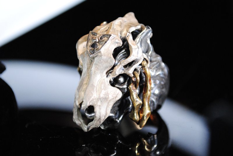 Alarein/手工银饰/骑士系列/狼城/大漠 - 戒指 - 纯银 银色