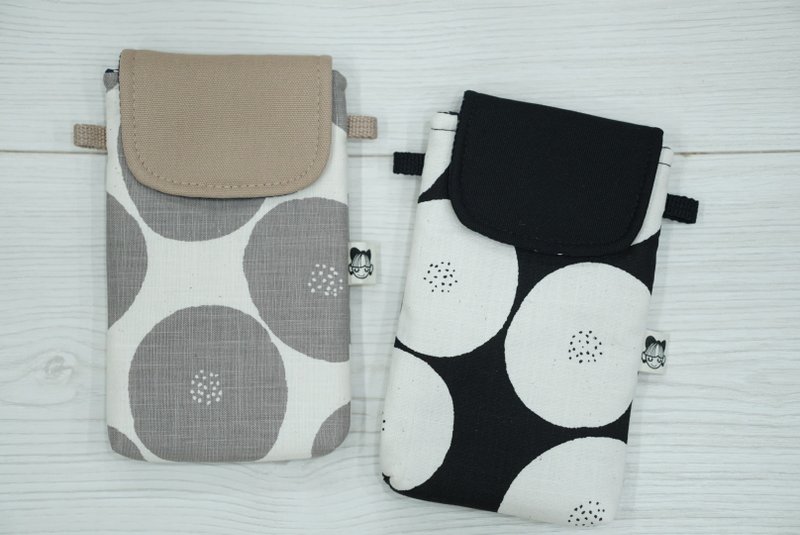 两用大手机包 红豆面包 灰/ 黑/ 黄/ 紫 - 零钱包 - 棉．麻 灰色